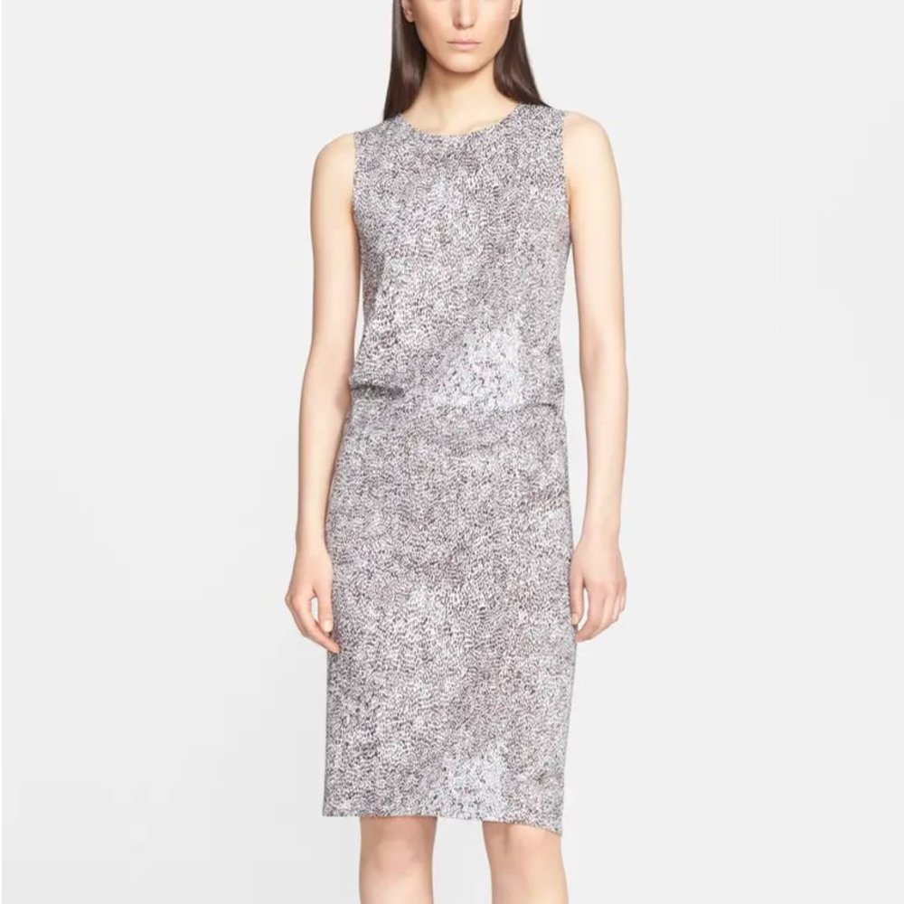 MAXMARA Orense Asymmetric Brown Spot Knit Dress